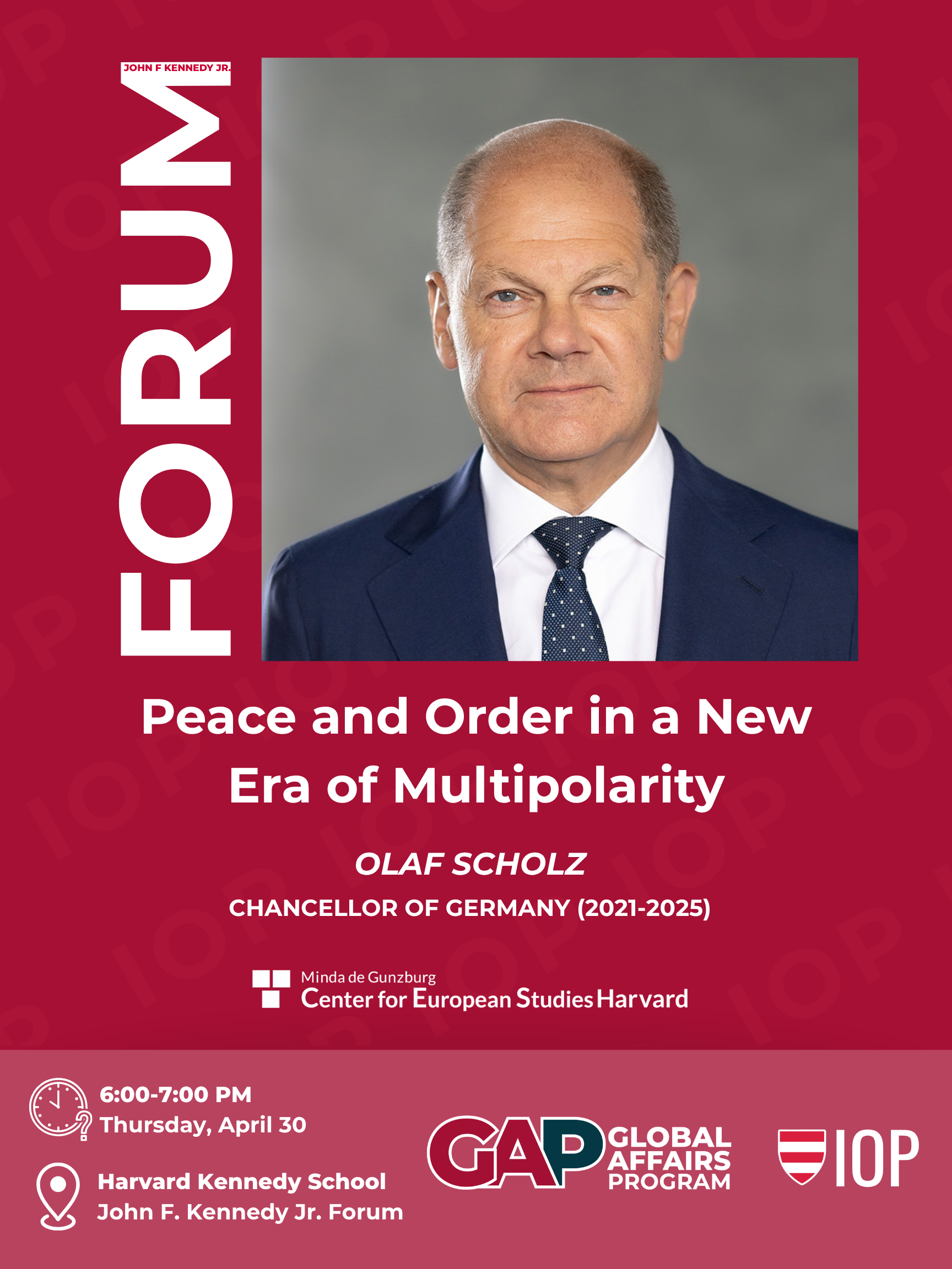 JFK Jr. Forum — event poster