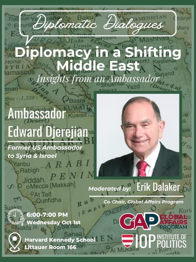 Diplomacy in a Shifting Middle East — event poster
