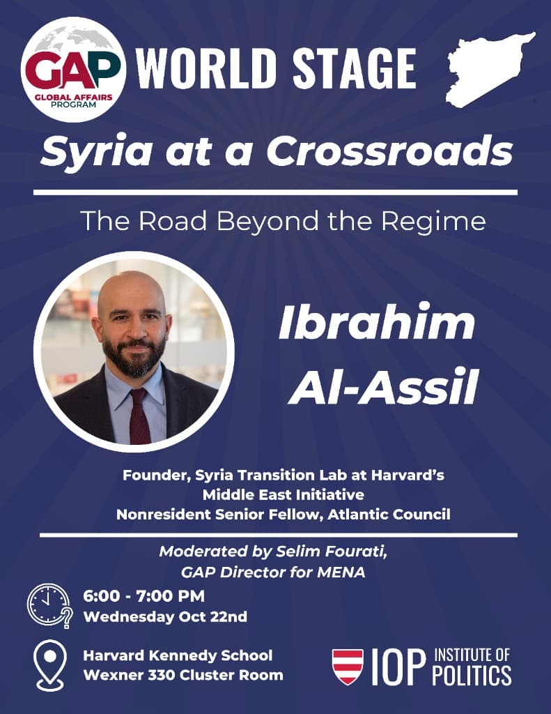 Syria at a Crossroads: The Road Beyond the Regime — event poster