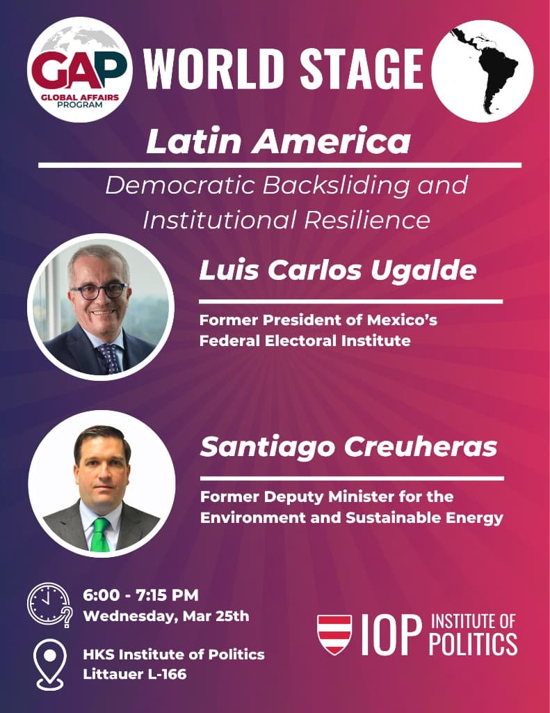Latin America: Democratic Backsliding and Institutional Resilience — event poster